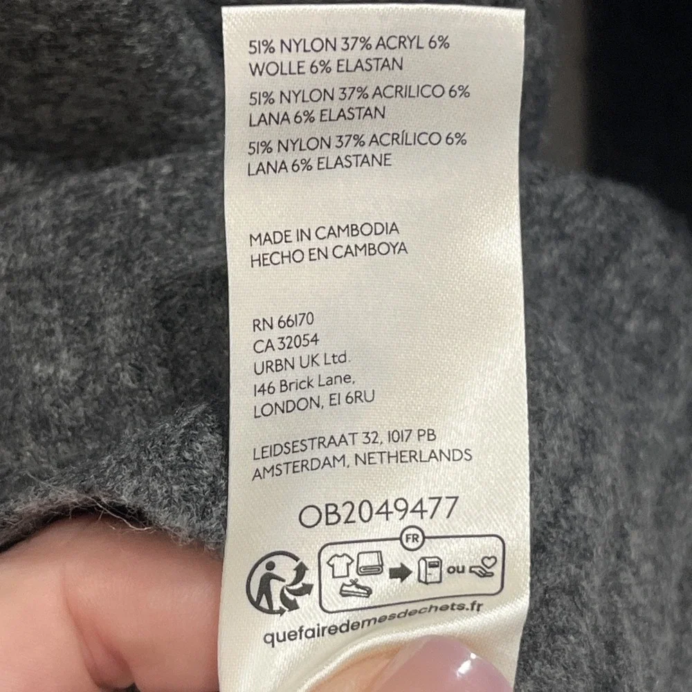 Free People Sweater Tunic Phoebe Oversize Soft Knit Pullover Jumper Gray‎ Sz S